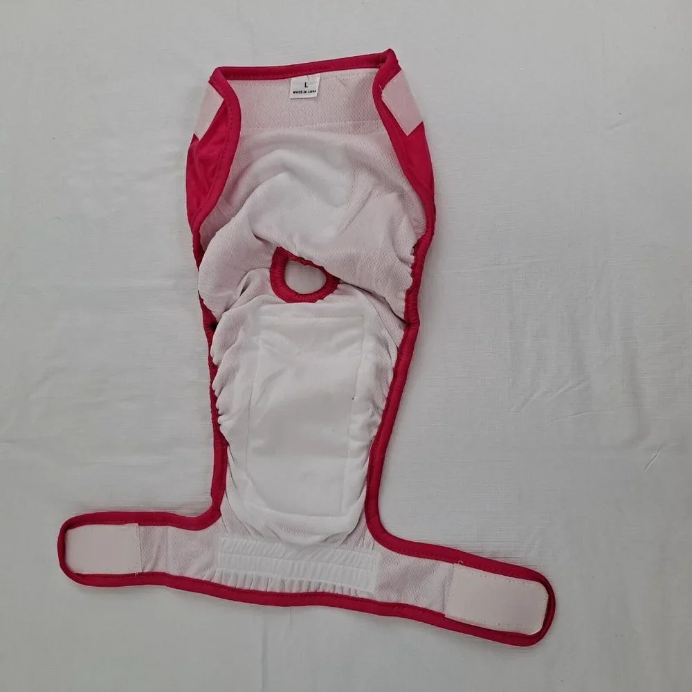 Dog Diaper Hot Pink Washable snap back LARGE